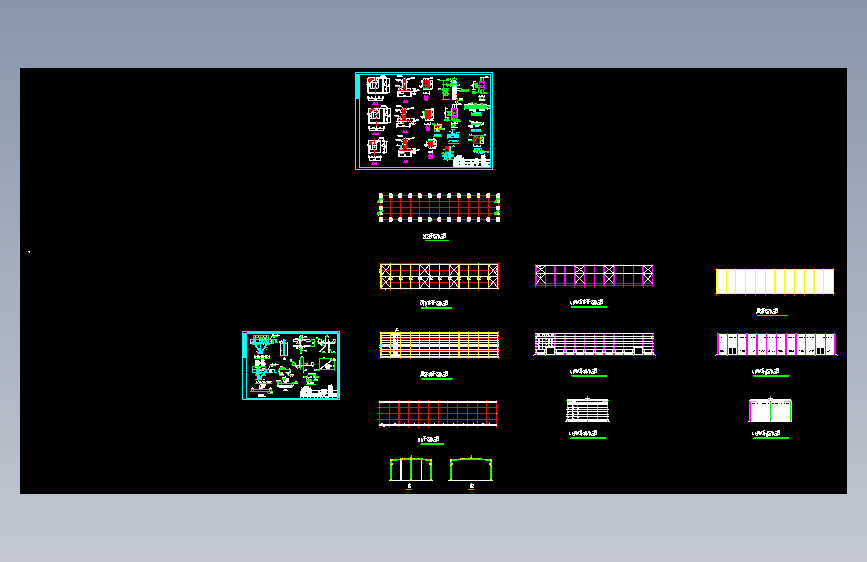 某地企业单层单跨厂房钢结构施工图纸
