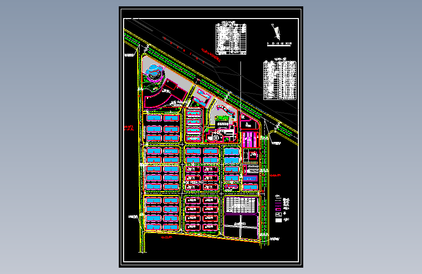 某地区500亩物流园区规划设计施工图