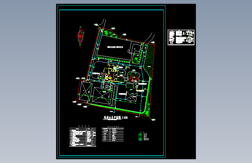 某地区水泥厂总平面CAD图