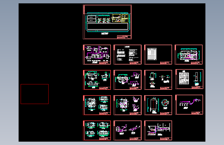 某钢铁厂废水处理回用工程工艺设计施工方案CAD图纸