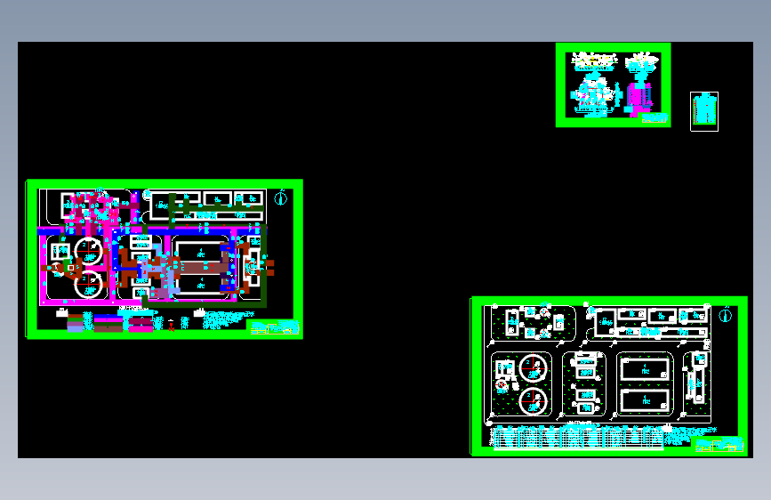 某工程4万吨二泵站平面布置图、剖面图