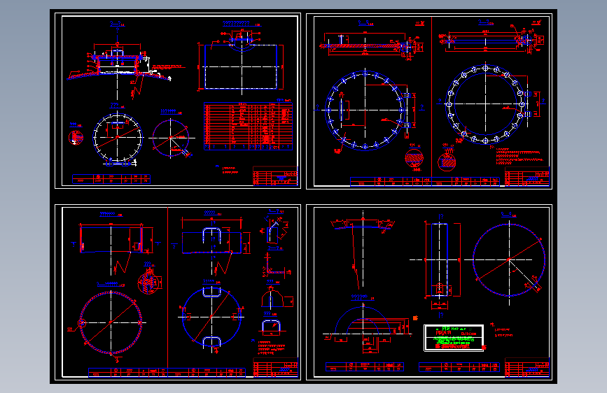 某跨江压力钢管进人孔结构布置详图