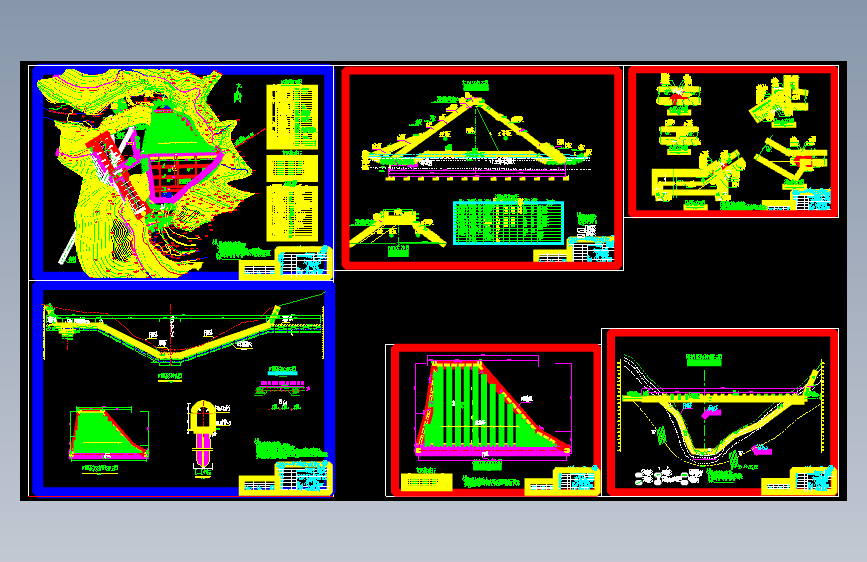 某水电站面板堆石坝初设结构布置图