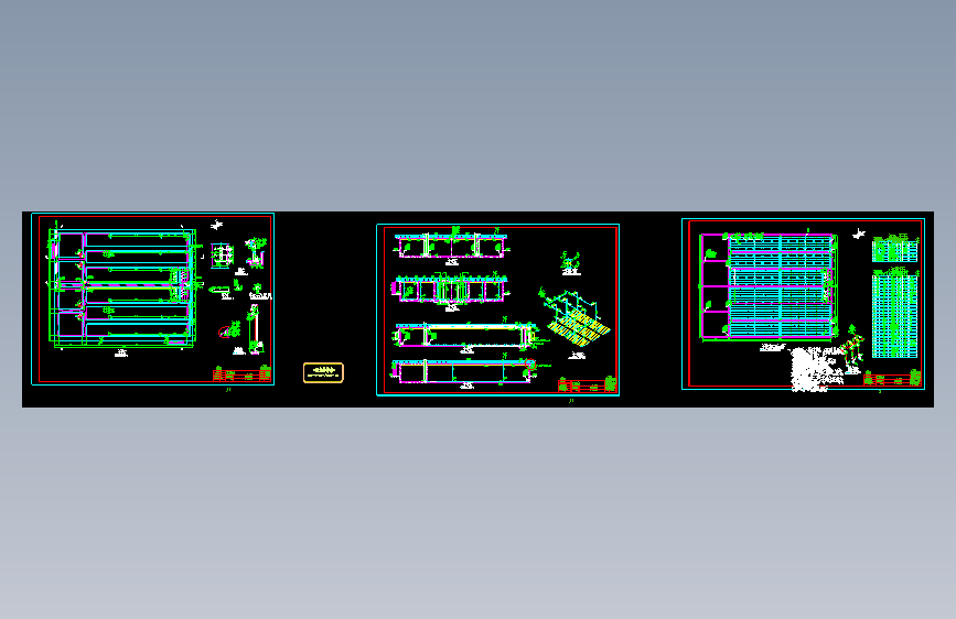 某污水处理厂全套CAD设计AO池图纸