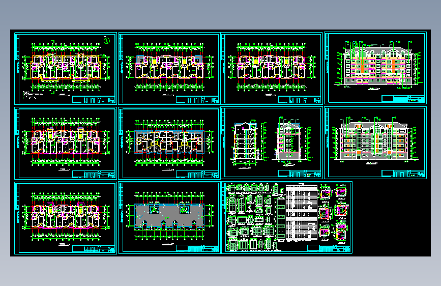 欧式多层住宅cad施工图