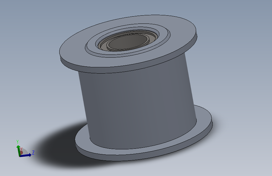 无齿皮带轮，带 2 个轴承 5M-2B-20W，D=25，d=9