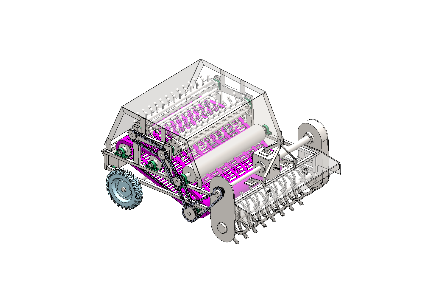 农作物根茎收获机的结构设计含三维SW模型+CAD图纸+说明书==1517045