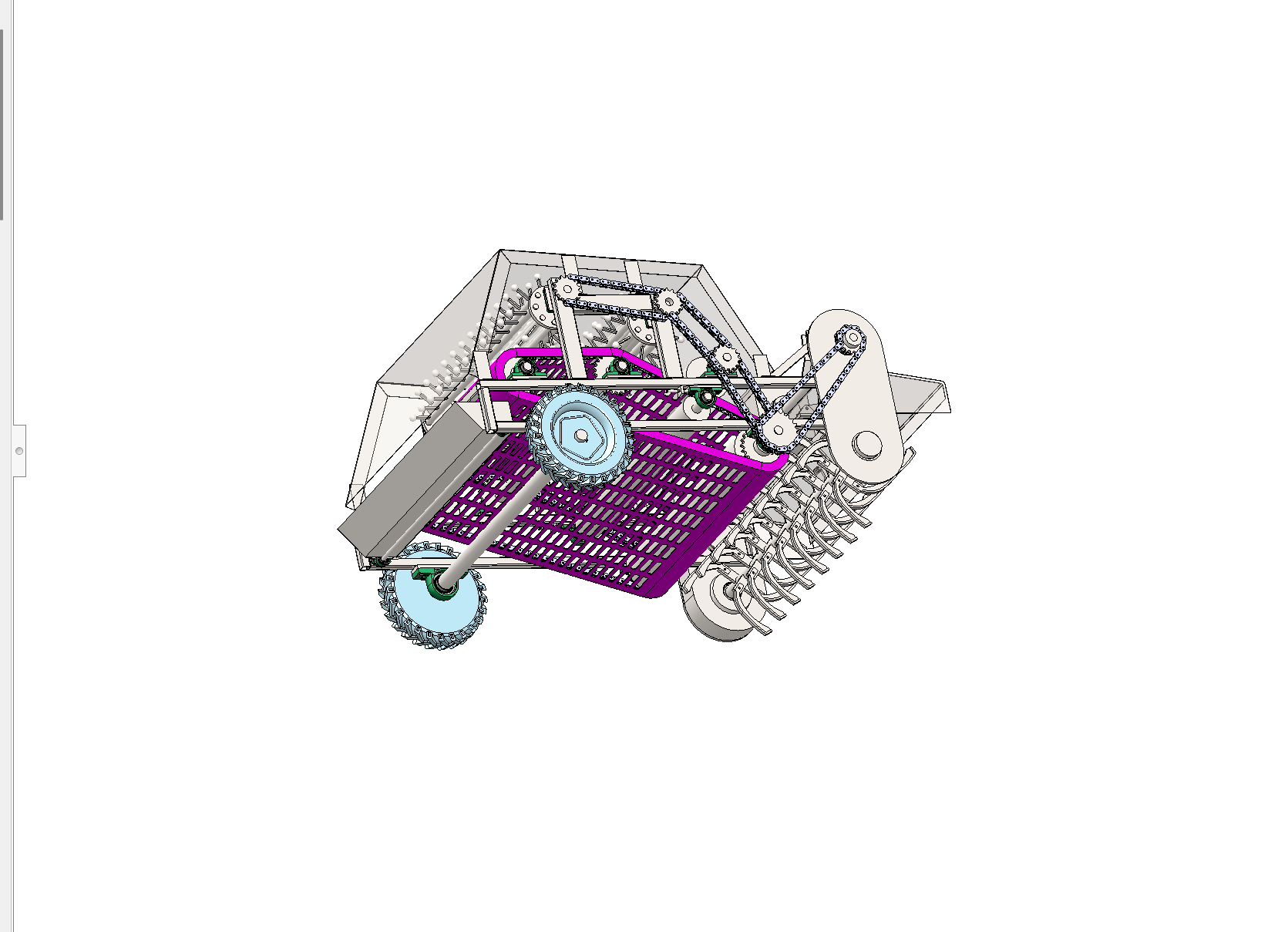 农作物根茎收获机的结构设计含三维SW模型+CAD图纸+说明书==1517045