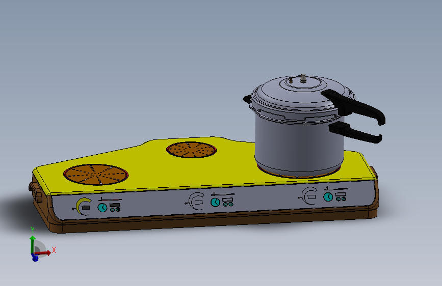 互动感应炉灶  Solidworks