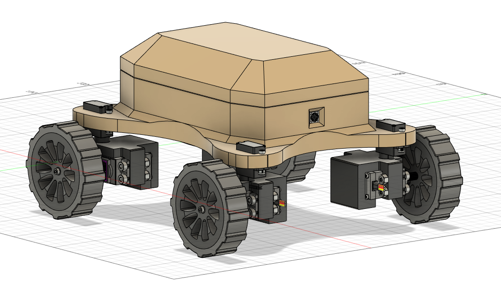 带转向系统的全轮驱动迷你漫游车