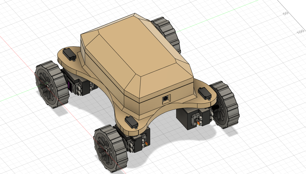 带转向系统的全轮驱动迷你漫游车