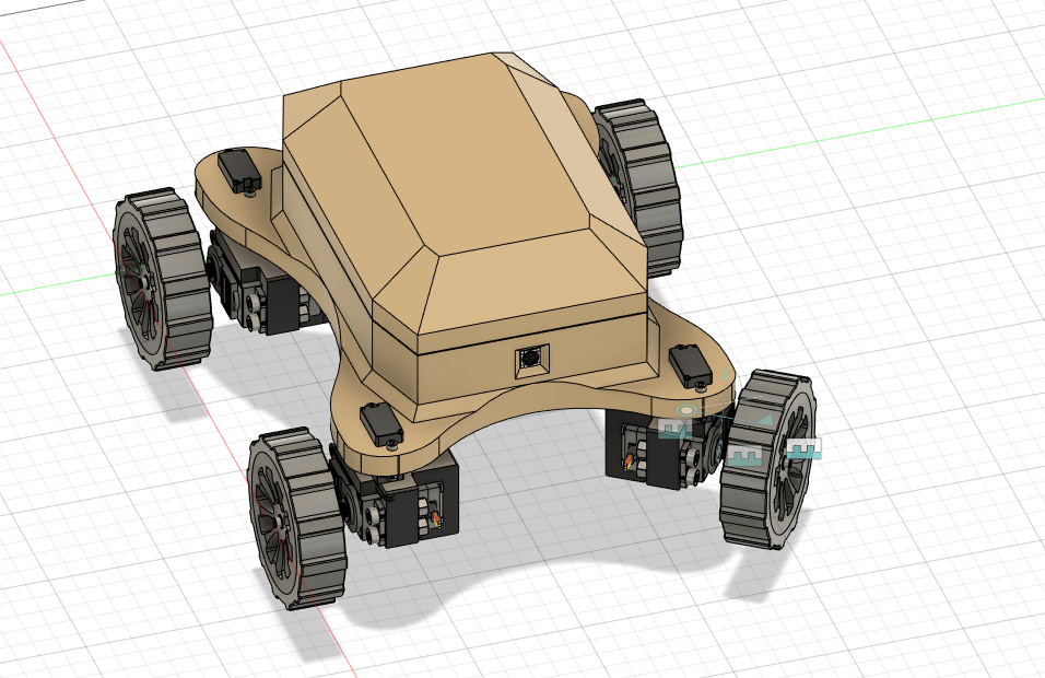 带转向系统的全轮驱动迷你漫游车