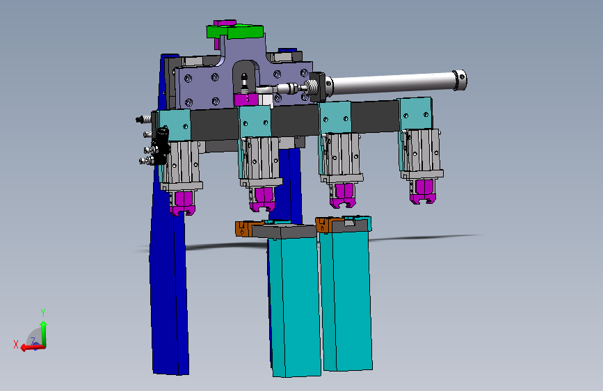 夹爪气缸上下左右平移机构