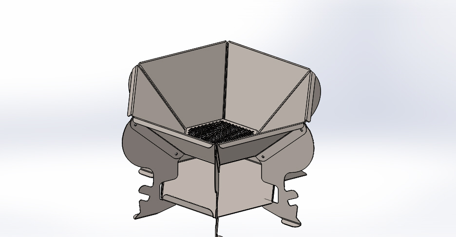 29-金属板制成的火坑 SW STP DXF