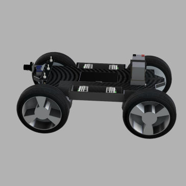 半自主跟踪车辆底盘及组装