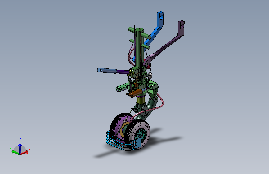 现代战斗机缓冲前起落架