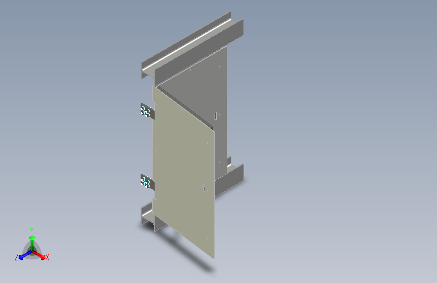工业平台用带气弹簧的维修舱门