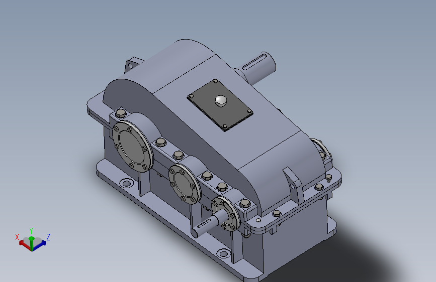 二级直齿圆柱齿轮减速器