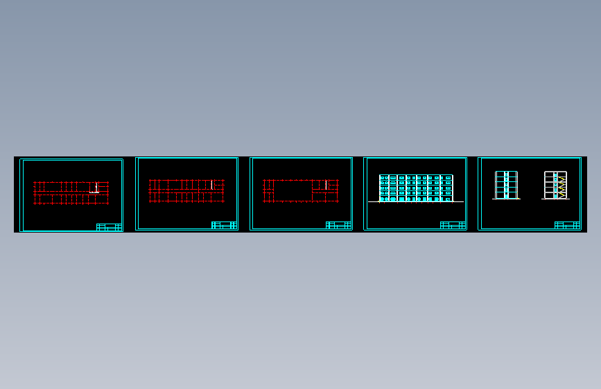 某地五层条形办公楼建筑设计方案图纸