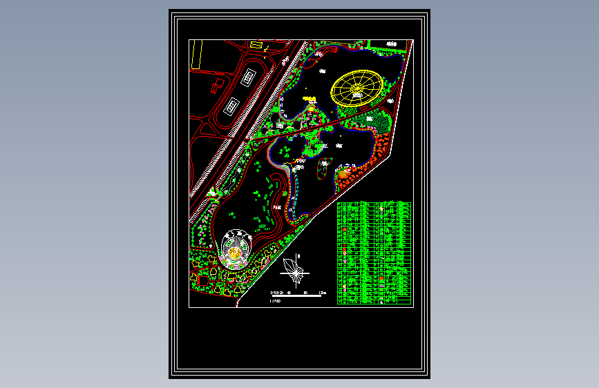 生态小区施工cad图，共19张图
