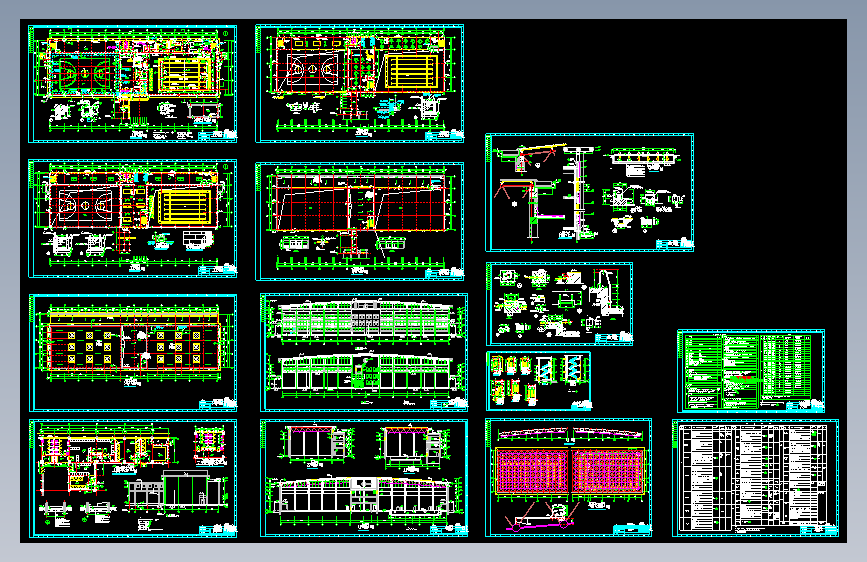 体育馆建筑全套设计cad施工图