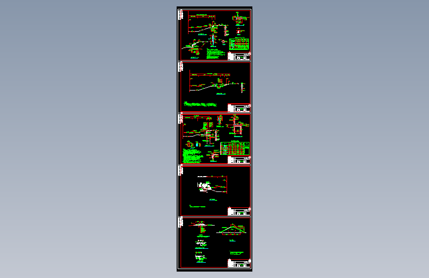 某地河道治理工程河道及护岸断面设计图