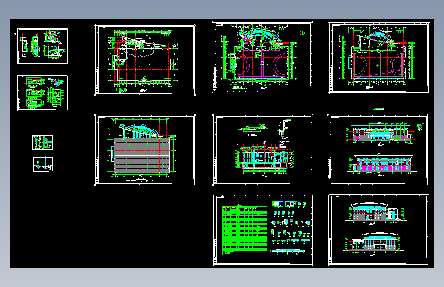 某地区体育馆施工图（含门窗选用表）