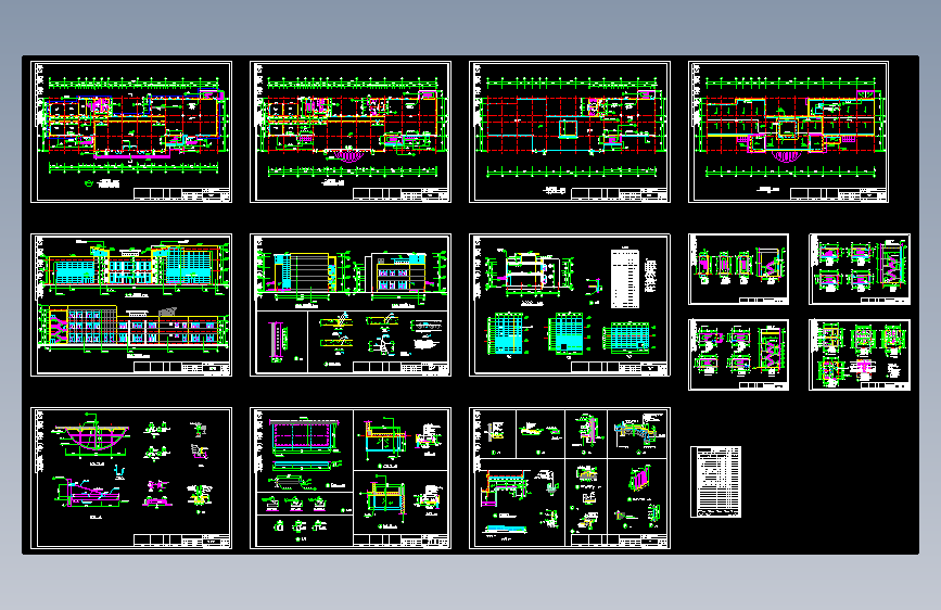 某社区服务中心办公大楼建筑设计cad施工图