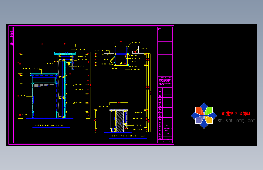 某地餐厅服务台详图CAD图纸