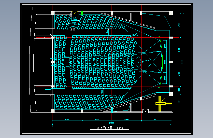 某城市电影院建筑完整设计施工CAD图纸