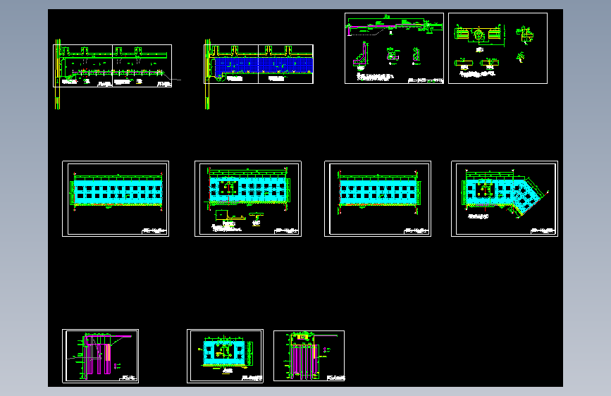 钻孔灌注桩板桩码头全CAD套图纸