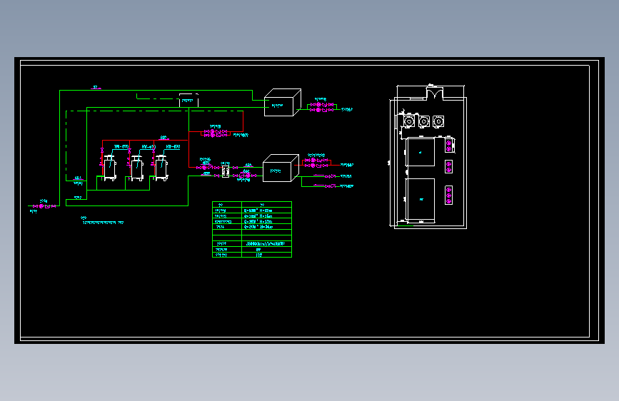 热水系统CAD原理图