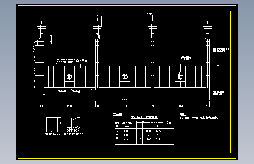 32种各种桥梁栏杆CAD图纸