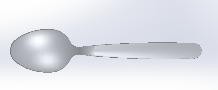 现实主义勺子 – 高质量3D模型 _ SolidWorks 2018
