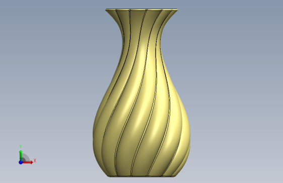 优雅扭曲花盆（SolidWorks + 3D 可打印）