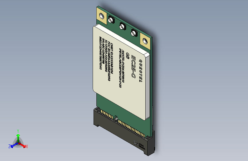 Modem Quectel + 迷你PCIE固定尺寸