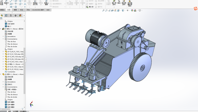 沙滩垃圾清理机设计（含三维图+CAD图纸+说明书）