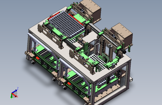 自动上料小车摆盘机构