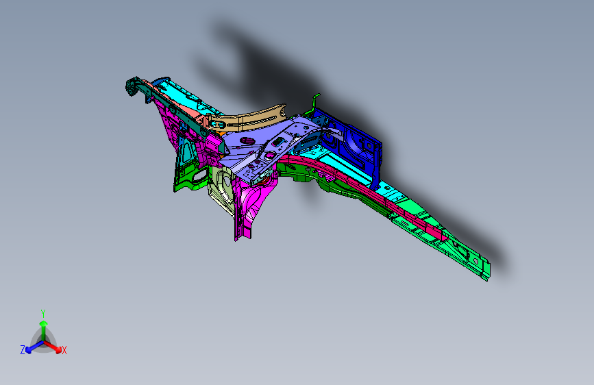 奥迪 Q5 -前轮罩纵梁总成-右