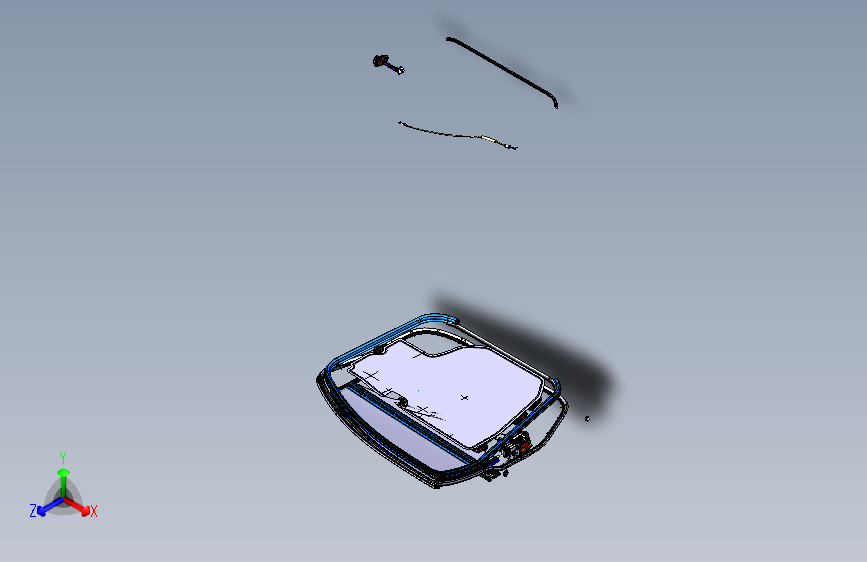 帝豪GL-FE5 混动 -左前车门附件装置(防夹玻璃升降器、普通绿玻)