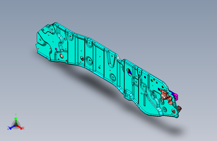 丰田普瑞维亚 -28_右滑移门下滑轨总成_LOWER GUIDE SLIP DOOR RH ASSY