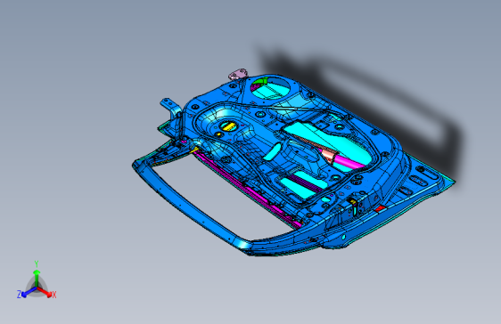 吉利ce正向 -03_左前车门总成_LF DOOR ASSY