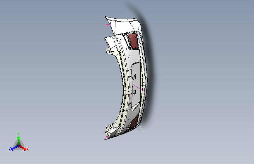 吉利ce正向 -后保险杠装置