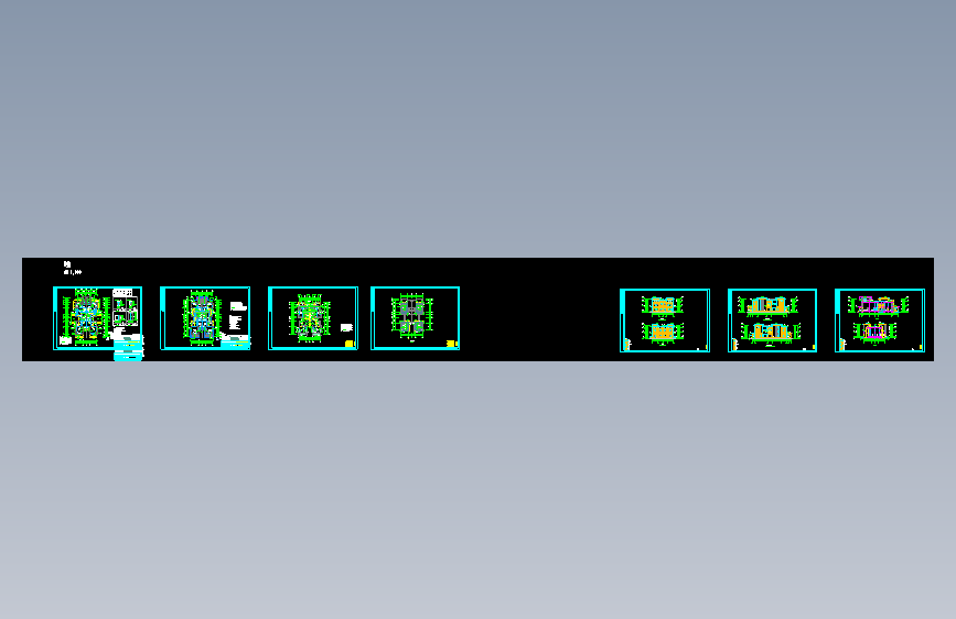 海口观澜湖竹园会馆建筑施工CAD图纸方案二