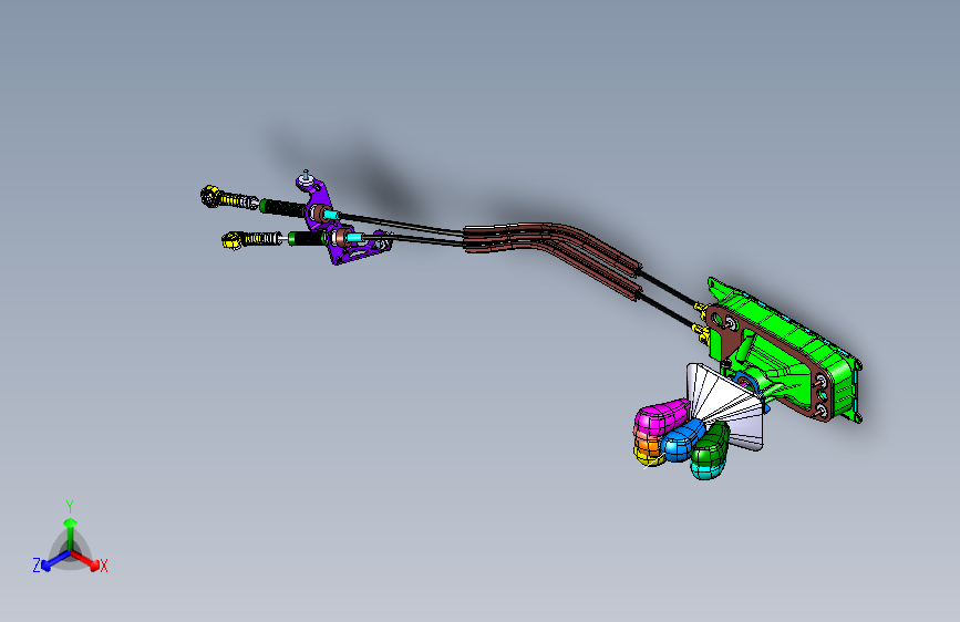 斯柯达 明锐 -变速及换选档操纵机构