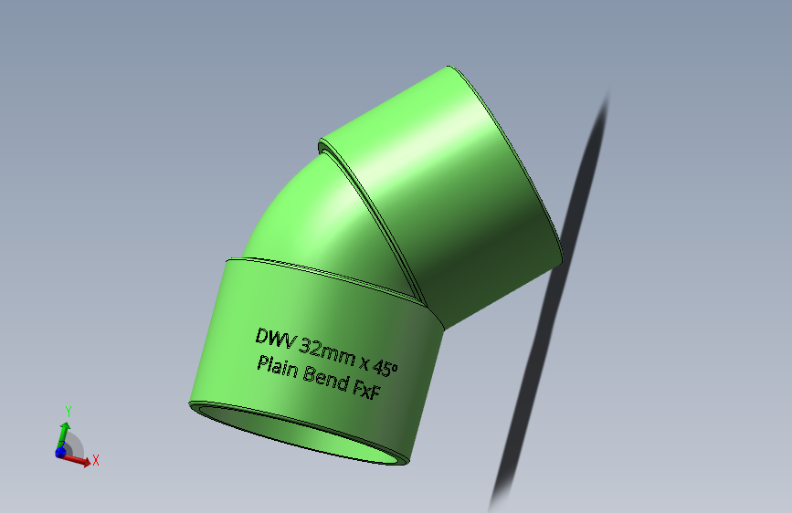 PVC管件-弯头32 x 45ºDWV FxF