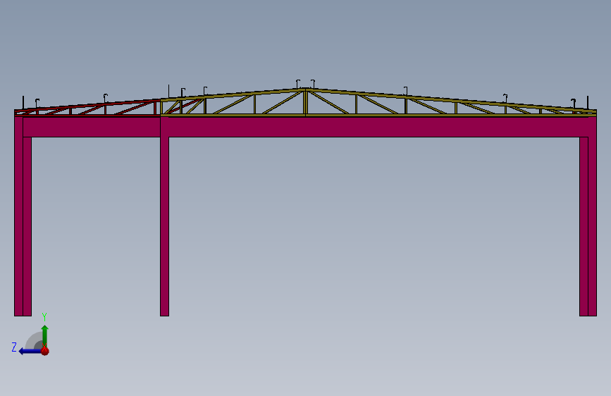 钢结构框架3D数模图纸 Solidworks设计