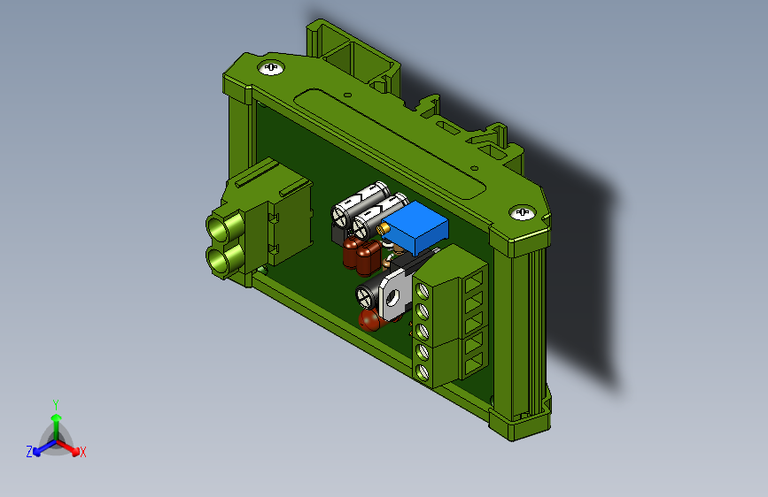 带 Din 导轨安装的 CZH-Labs 电流传感器 (ACS712)