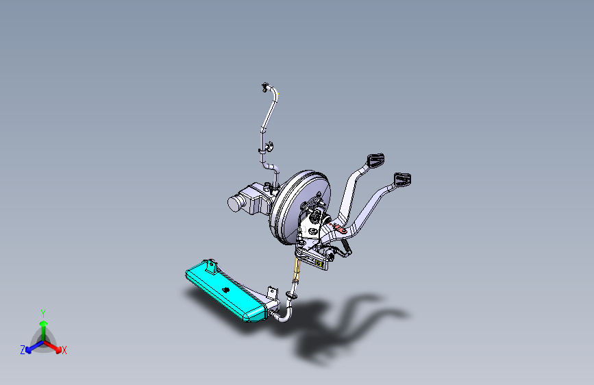 大众-途观-3504001HB_制动踏板装置图