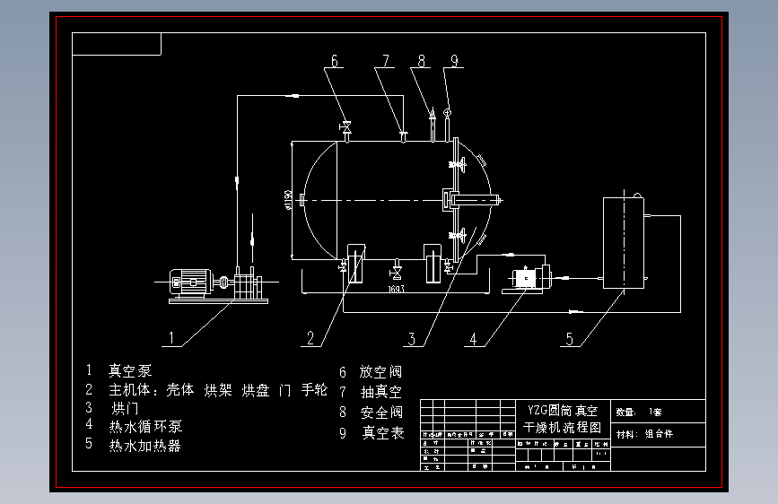 YZG-1000圆筒真空干燥机